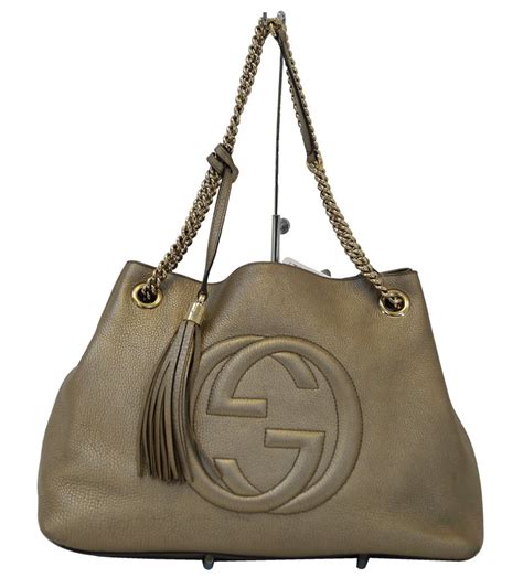 gucci purse with gold chain|Gucci chain shoulder handbags.